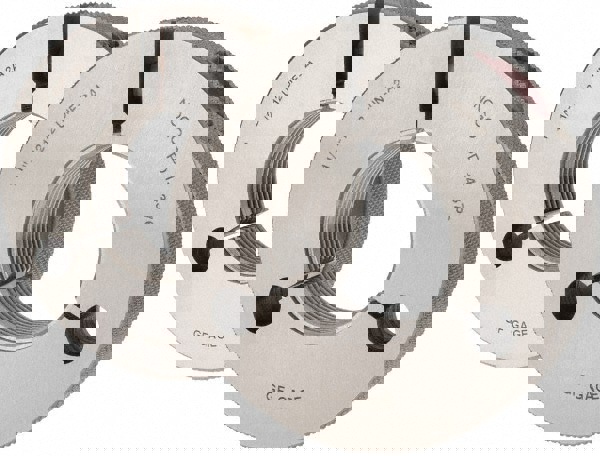 Threaded Ring Gage: 1-1/2-12 Thread, UNF, Class 2A, Go & No Go